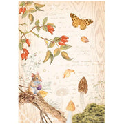 STAMPERIA A4 Rice Paper - WOODLAND DFSA4817